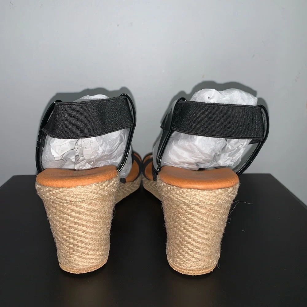 Sesto Meucci Espadrille Wedge Sandals with Elastic Straps NEW